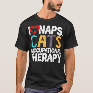 I Kärlek Naps Cats & Occupation Therapy Pet Cat Lo T Shirt