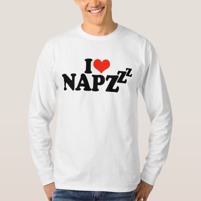 I Kärlek Naps - Lustigt tal T Shirt (Framsida)