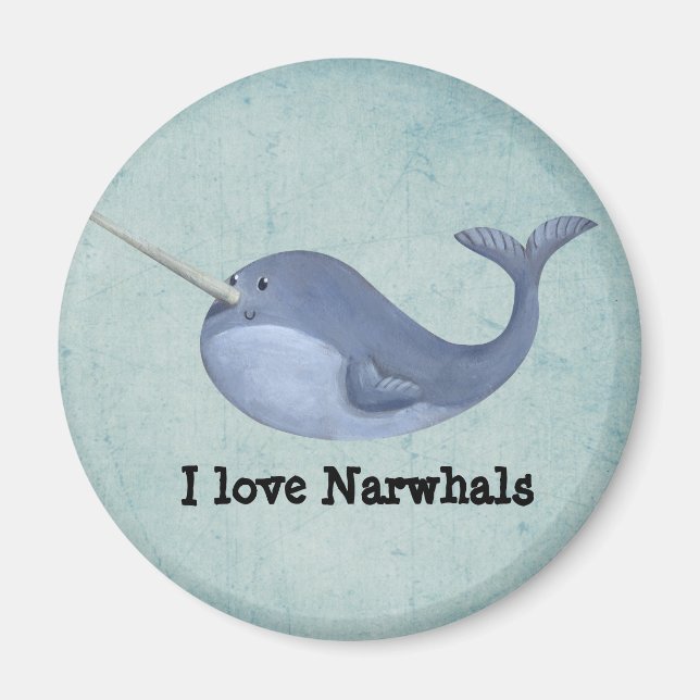 I kärlek Narwhals Magnet (Framsidan)