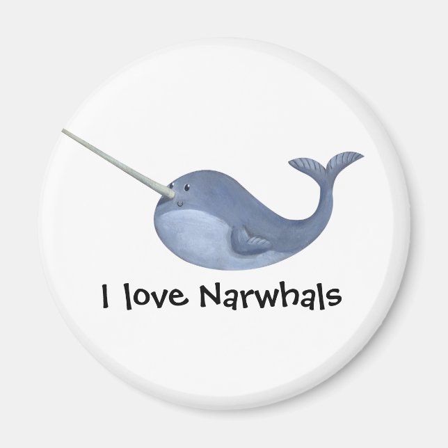 I kärlek Narwhals Magnet (Framsidan)