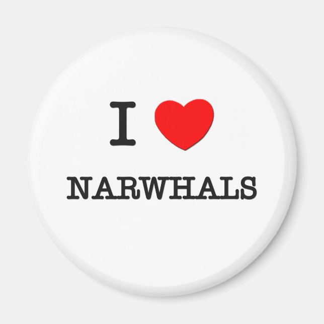 I Kärlek NARWHALS Magnet (Framsidan)
