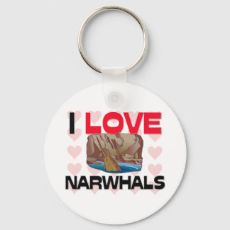 I Kärlek Narwhals Nyckelring