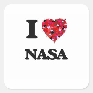 I kärlek Nasa Fyrkantigt Klistermärke