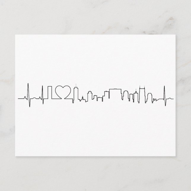 I kärlek Nashville i ett extraordinärt stil Vykort (Framsida)