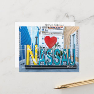 I Kärlek Nassau Bahamas vykort