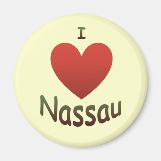 I Kärlek Nassau Magnet (Framsidan)