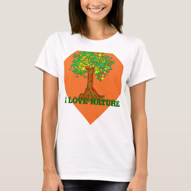 I kärlek natur tee shirt (Framsida)