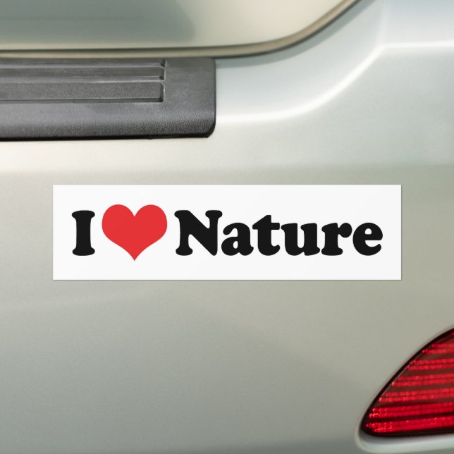 I Kärlek Nature Bumper Sticker Bildekal (På Bil)