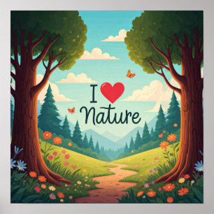 I Kärlek Nature Poster