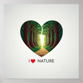 I Kärlek Nature Poster