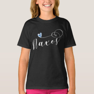 I Kärlek Naxos, Grekiska Flagga T-Shirt
