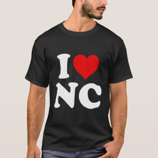 I Kärlek Nc Heart North Carolina T Shirt
