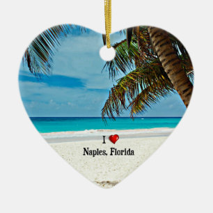 I Kärlek Neapel, Florida, tropisk keramisk O Julgransprydnad Keramik