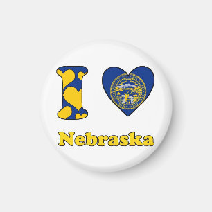 I kärlek Nebraska Magnet