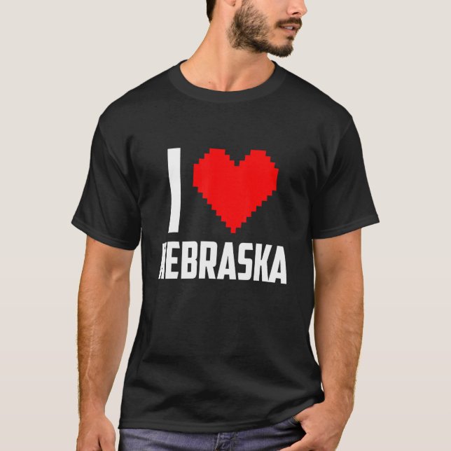I kärlek Nebraska T Shirt (Framsida)