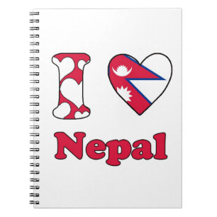 I kärlek Nepal Anteckningsbok Med Spiral