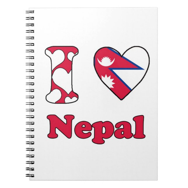 I kärlek Nepal Anteckningsbok Med Spiral (Framsidan)