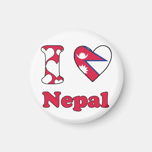 I kärlek Nepal Magnet (Framsidan)