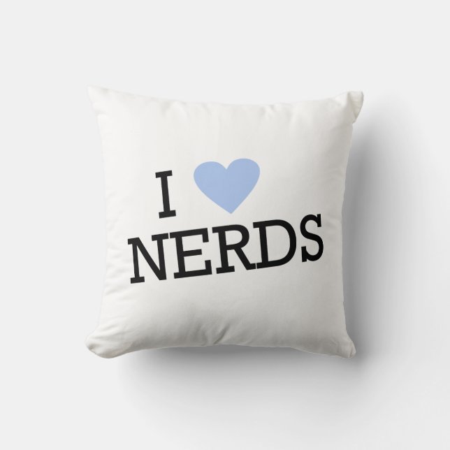 I Kärlek Nerds Dekorativ kudde (Framsida)
