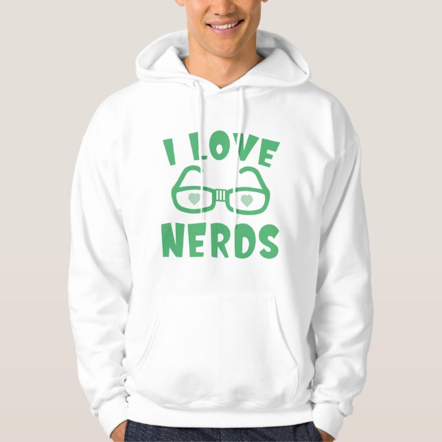 I Kärlek Nerds Hoodie (Framsida)