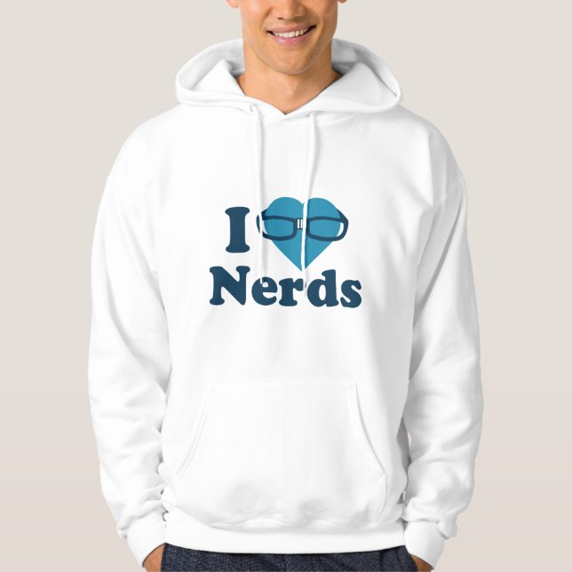 I Kärlek Nerds Hoodie (Framsida)