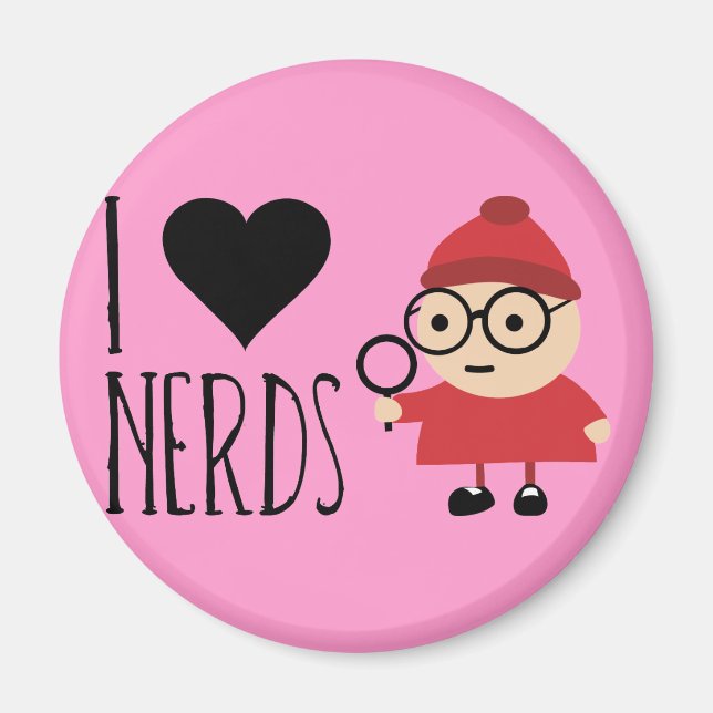 I Kärlek Nerds Magnet (Framsidan)