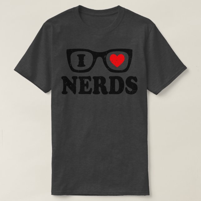 I Kärlek Nerds T Shirt (Design framsida)