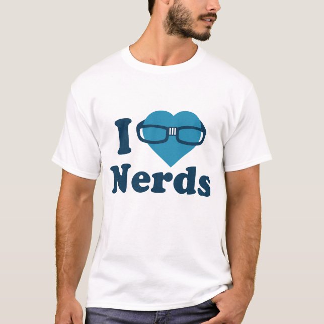 I Kärlek Nerds T Shirt (Framsida)