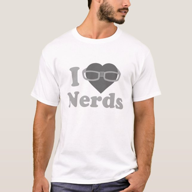 I Kärlek Nerds T Shirt (Framsida)