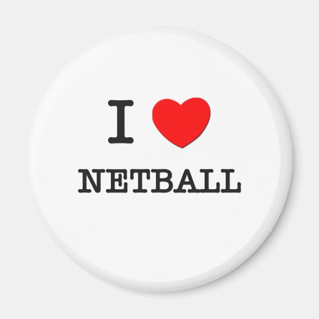 I Kärlek Netball Magnet (Framsidan)