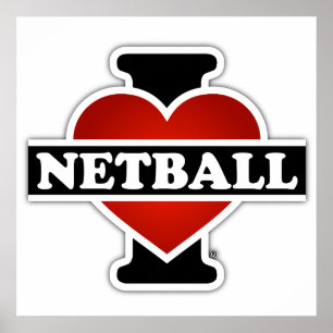I Kärlek Netball Poster