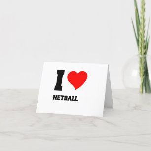 I KÄRLEK NETBALL TACK KORT