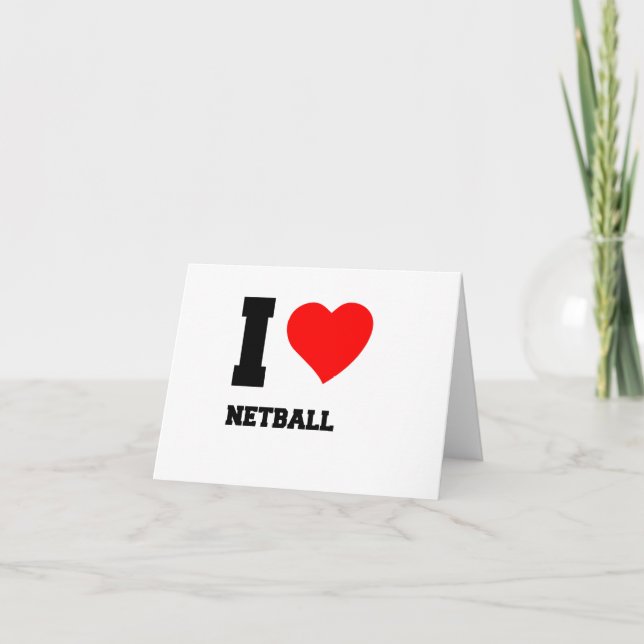 I KÄRLEK NETBALL TACK KORT (Framsida)