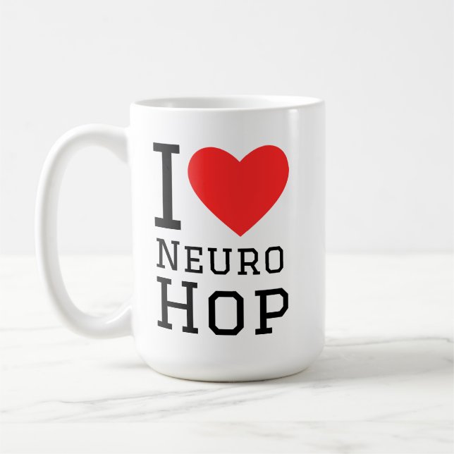 I kärlek neuro skutt kaffemugg (Vänster)