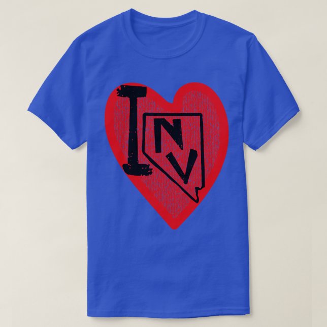 I Kärlek Nevada I Heart Nevada T Shirt (Design framsida)