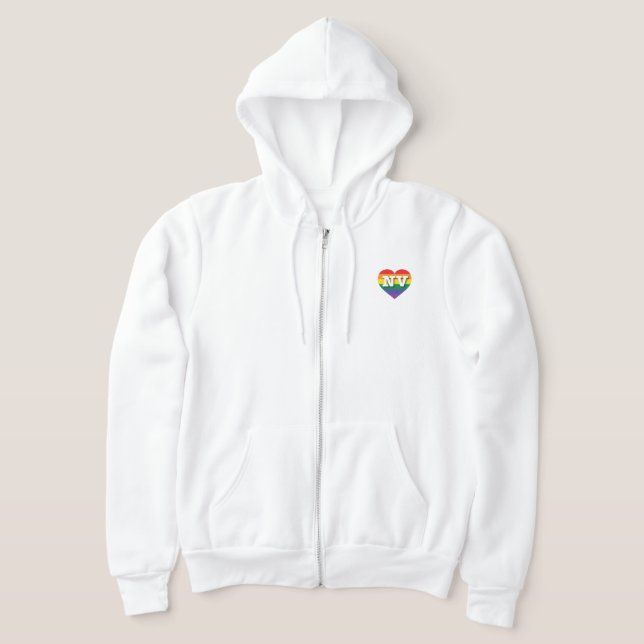 I Kärlek Nevada Rainbow Heart T Shirt (Laydown)