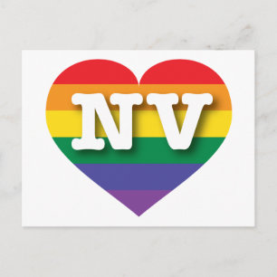 I Kärlek Nevada Rainbow Heart Vykort