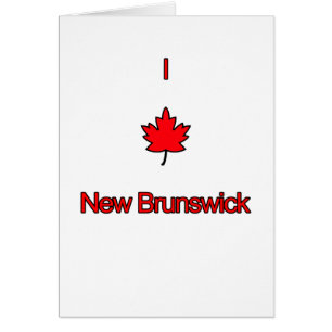 I Kärlek New Brunswick Hälsningskort
