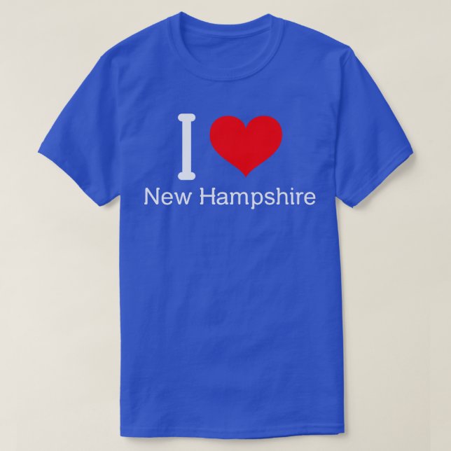 I kärlek New Hampshire 2 T Shirt (Design framsida)