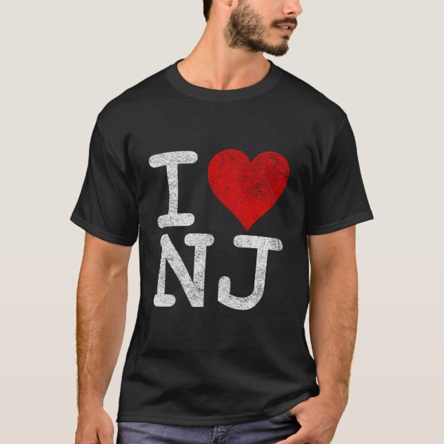 I Kärlek New jersey I Heart Nj T Shirt (Framsida)