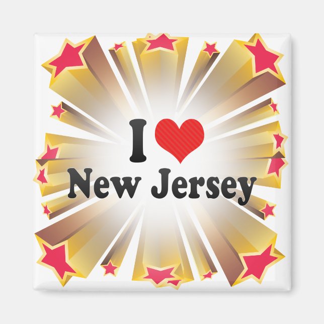 I KÄRLEK NEW JERSEY MAGNET (Framsidan)