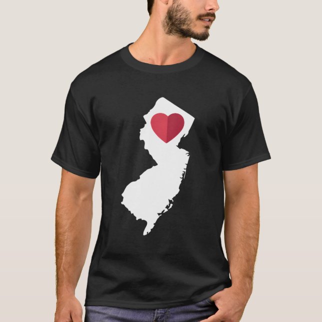 I Kärlek New jersey Nj Cute State Pride Heart Gift T Shirt (Framsida)
