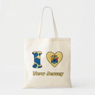 I KÄRLEK NEW JERSEY TYGKASSE