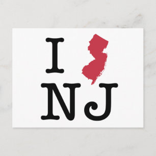 I Kärlek New jersey Vykort