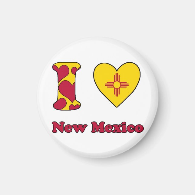 I KÄRLEK NEW MEXICO MAGNET (Framsidan)