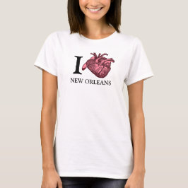 I Kärlek New Orleans, anatomiskt korrekt hjärtgara T Shirt