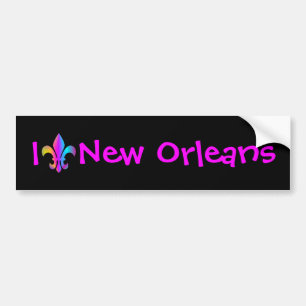 I Kärlek New Orleans Bumper Sticker Bildekal