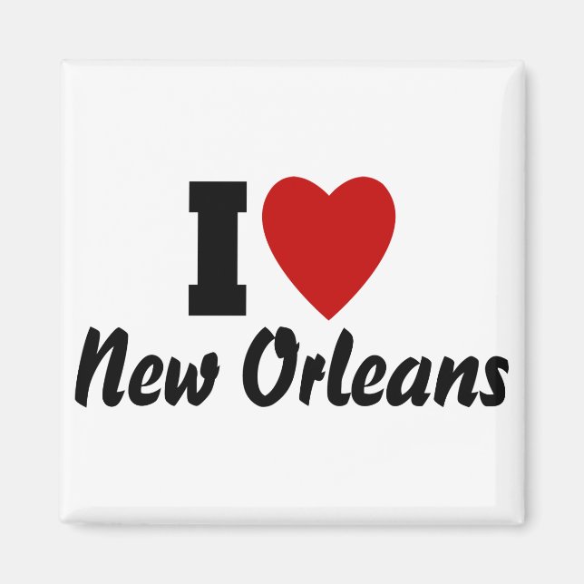 I Kärlek New Orleans Magnet (Framsidan)
