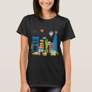 I kärlek New York City NY Icons Souvenir Gift T Shirt