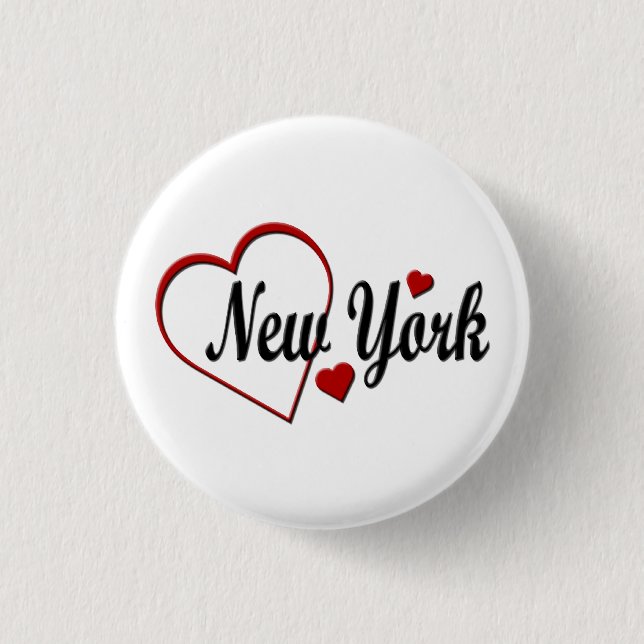 I Kärlek New York Hearts Knapp (Framsida)